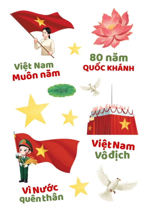 Mẫu thiết kế Nhãn Sticker - Sticker Sheets 2/9, Quốc Khánh, lễ hội, Việt Nam, sự kiện, event, dễ thương, cute 1773676910