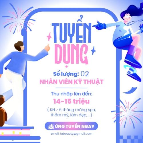 Mẫu thiết kế Bài post MXH vuông Tuyển dụng nhân viên kỹ thuật 1772623734