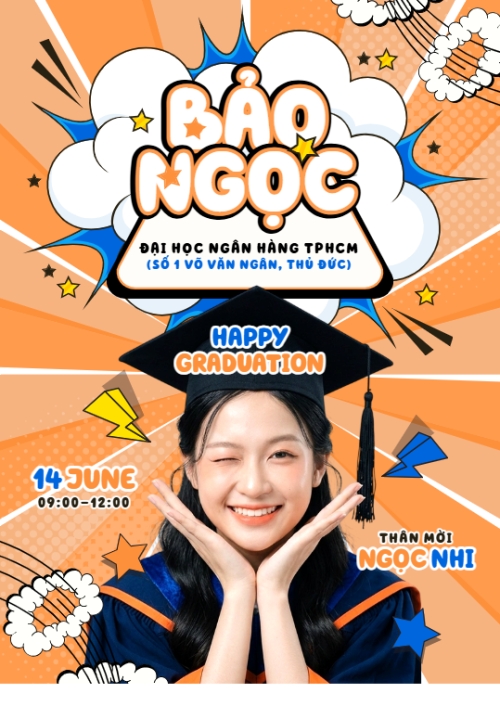 Mẫu thiết kế Thư mời Happy Graduation 1772640488