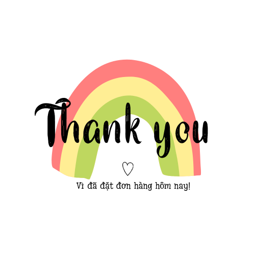 Mẫu thiết kế Nhãn dán Decal Thank you, cảm ơn, thời trang, fashion 1774519275