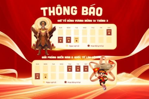 Mẫu thiết kế Bài post MXH ngang Thông báo nghỉ lễ 2026 1774530438