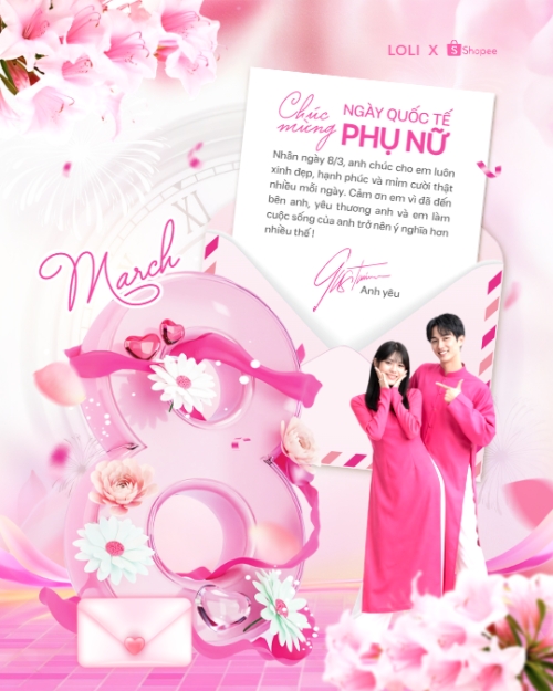 Mẫu thiết kế Bài post MXH dọc Chúc mừng ngày Quốc tế phụ nữ 8/3 1772623518