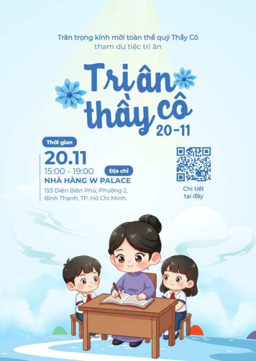 Mẫu thiết kế Thư mời Tri ân Nhà giáo 20/11 1776575179