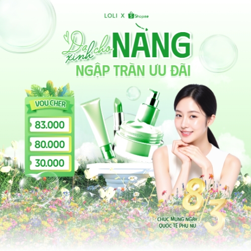 Mẫu thiết kế Bài post MXH vuông Da xinh cho nàng ngập tràn ưu đãi 8/3 1775312957