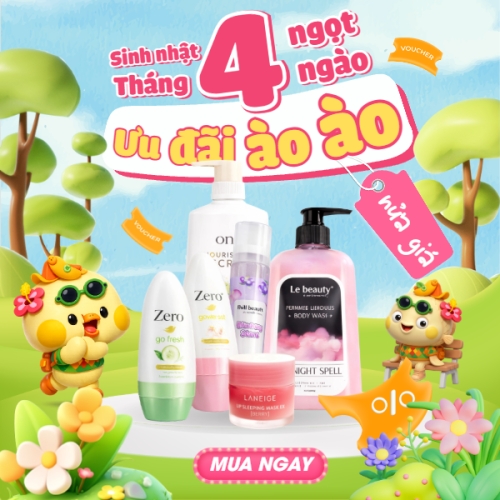 Mẫu thiết kế Bài post MXH vuông Sinh nhật tháng 4 giảm giá 1774996325