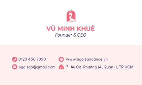 Mẫu thiết kế Danh thiếp Giáo dục, education, school, trường học, dance, múa 1776373985