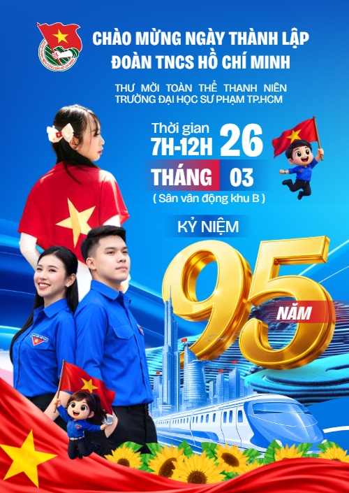 Mẫu thiết kế Thư mời Chào mừng kỷ niệm ngày thành lập Đoàn TNCS Hồ Chí Minh 26/3 1777566060