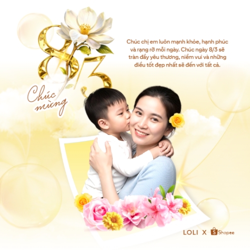 Mẫu thiết kế Bài post MXH vuông Chúc mừng ngày Quốc tế phụ nữ 8/3 1775306464