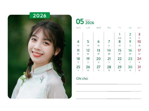 Mẫu thiết kế Lịch để bàn Xuân Bính Ngọ 2026 1776208637