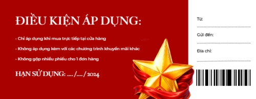 Mẫu thiết kế Gift voucher Mừng lễ 30/4 Giải Phóng Miền Nam, thống nhất đất nước 1776581301