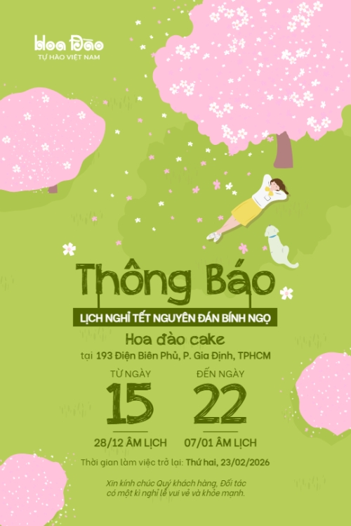 Mẫu thiết kế Bài post MXH dọc Thông báo lịch nghỉ tết nguyên đán Bính Ngọ 2026 1776958215