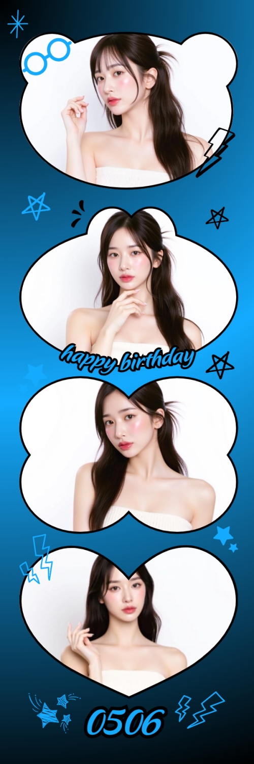 Mẫu thiết kế Bộ Ảnh Photobooth Idol, thần tượng, con gái, girl, cá nhân, personal style, sự kiện, event, cute, dễ thương 1775374257