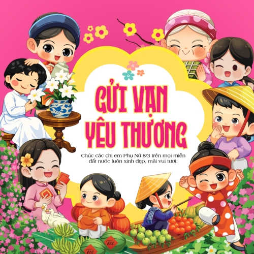 Mẫu thiết kế Bài post MXH vuông Gửi vạn yêu thương 1775312957