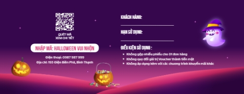 Mẫu thiết kế Gift voucher Halloween, lễ hội ma quái, sự kiện, event, thực phẩm, food, beauty, dễ thương, cute, chibi, hoạt hình, cartoon 1776589806