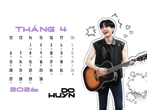 Mẫu thiết kế Lịch để bàn Thần tượng âm nhạc 1776203356