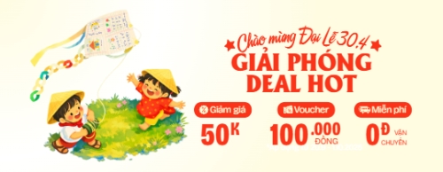 Mẫu thiết kế Gift voucher Chào mừng Đại Lễ 30/4 giải phóng Deal Hot 1776575049
