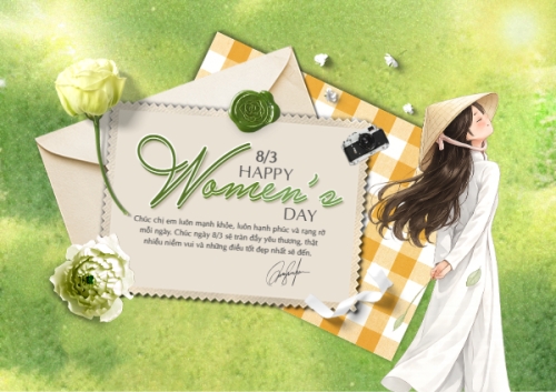 Mẫu thiết kế Thiệp chúc mừng Happy Women's Day 8/3 1776005154