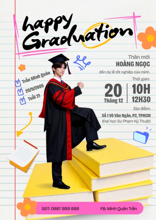Mẫu thiết kế Thư mời Thư mời tốt nghiệp 1775218434