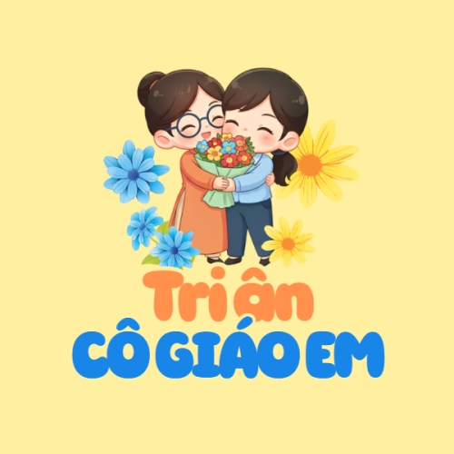 Mẫu thiết kế Nhãn dán Decal Tri ân cô giáo em 1776941029