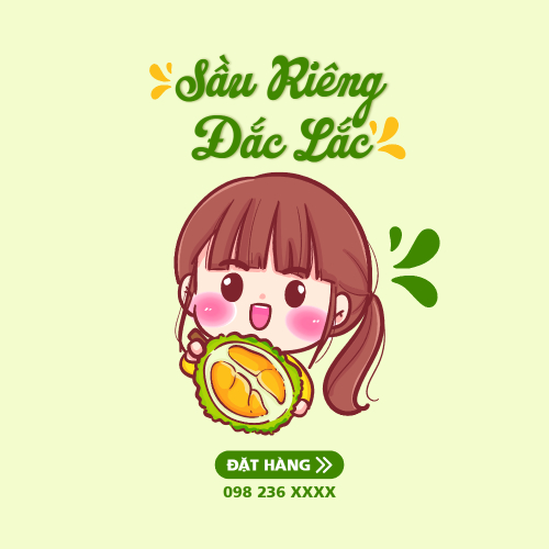 Mẫu thiết kế Nhãn dán Decal Ẩm thực, food, f&b, sầu riêng, trái cây, fruit, nông sản 1776582318