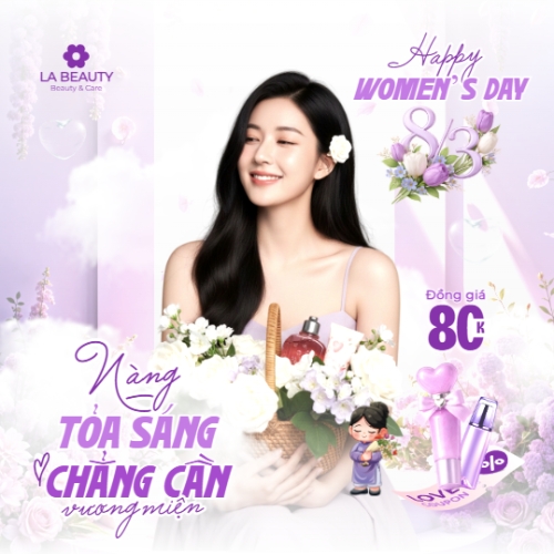 Mẫu thiết kế Bài post MXH vuông Nàng tỏa sáng chẳng cần vương miện 8/3 1775312957