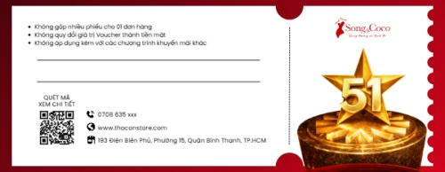 Mẫu thiết kế Gift voucher Mừng lễ 30/4 Giải Phóng Miền Nam, thống nhất đất nước 1776581301