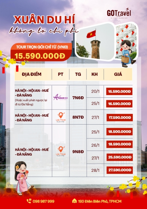 Mẫu thiết kế Menu tờ rời (dọc) Xuân du hí không lo chi phí 1776345007