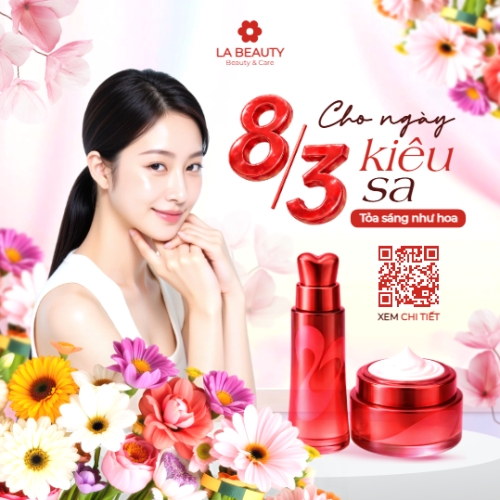 Mẫu thiết kế Bài post MXH vuông Cho ngày 8/3 kiêu sa tỏa sáng như hoa 1775312957