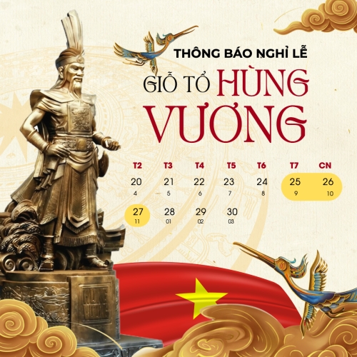 Mẫu thiết kế Bài post MXH vuông Lịch nghỉ lễ 1774996325