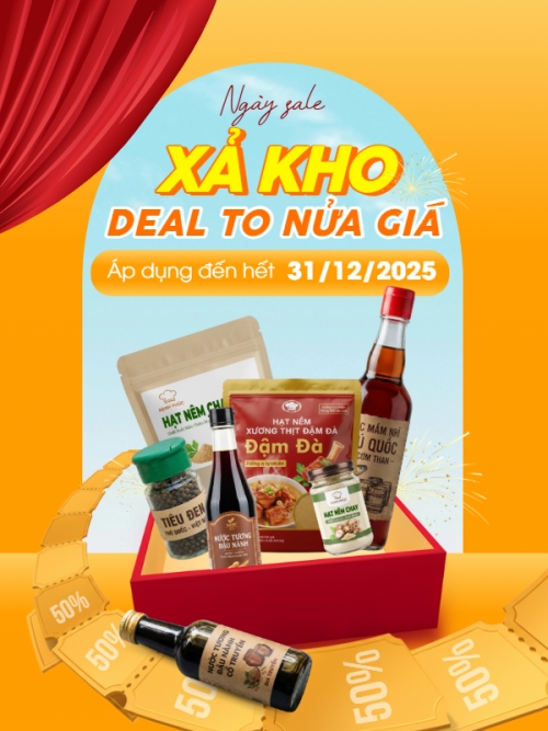 Mẫu thiết kế Banner dọc Xả kho deal to nửa giá 1775535184