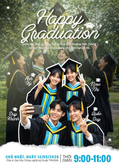 Mẫu thiết kế Thư mời Happy Graduation 1775223123