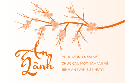 Mẫu thiết kế Thank you card Tết, Xuân, Ất tỵ, 2025, năm 2025, hoa lá 1777149006