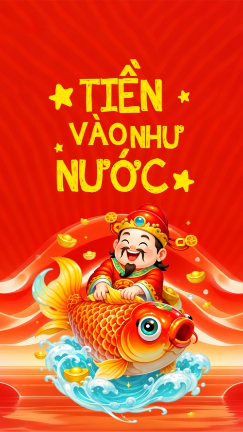 Mẫu thiết kế Hình nền điện thoại Tiền vào như nước 1777143374