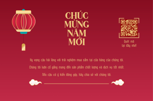 Mẫu thiết kế Thank you card Tết, Xuân, Ất tỵ, 2025, năm 2025, hoa lá, thuần Việt, cổ điển 1777154880