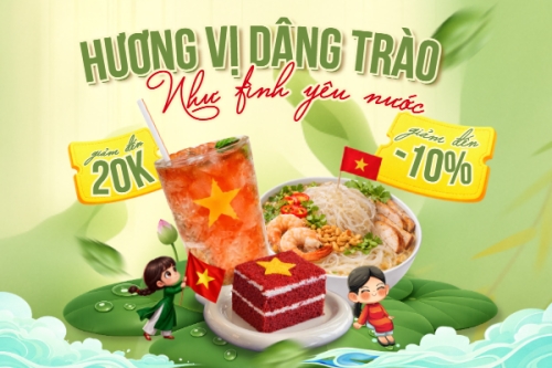 Mẫu thiết kế Bài post MXH ngang Hương vị dâng trào như tình yêu nước 1777218718