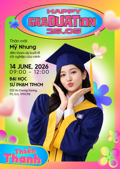 Mẫu thiết kế Thư mời Thư mời tốt nghiệp 1775223126