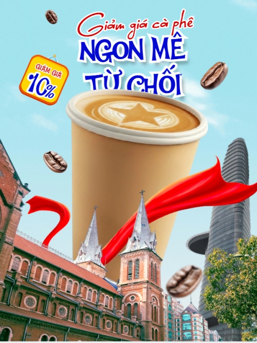 Mẫu thiết kế Banner dọc Giảm giá cà phê ngon mê từ chối 1775535184