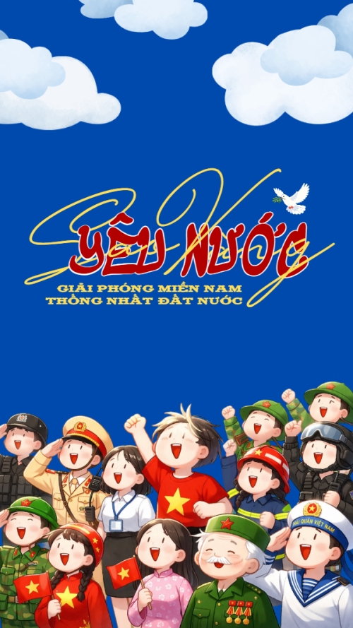 Mẫu thiết kế Hình nền điện thoại Mừng lễ 30/4 Giải Phóng Miền Nam 1777138748