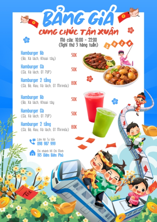 Mẫu thiết kế Menu tờ rời (dọc) Bảng giá cung chúc tân xuân 2026 1776339324