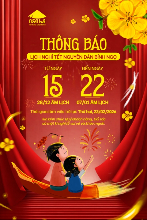 Mẫu thiết kế Bài post MXH dọc Thông báo lịch nghỉ tết nguyên đán Bính Ngọ 2026 1776957896