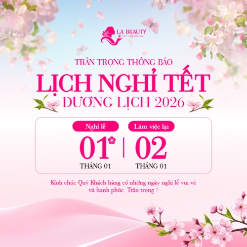 Mẫu thiết kế Bài post MXH vuông Thông báo lịch nghỉ Tết dương lịch 2026 1777143458