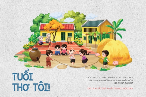 Mẫu thiết kế Postcard Dân gian, truyền thống, folk, traditions, dễ thương, cute, chibi, hoạt hình, cartoon 1775287957