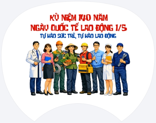Mẫu thiết kế Quạt cầm tay Tôn vinh người lao động 1/5 1776333823