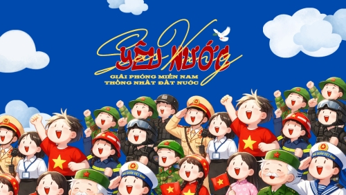 Mẫu thiết kế Hình nền máy tính Mừng ngày Giải phóng miền Nam, thống nhất đất nước 1775534013