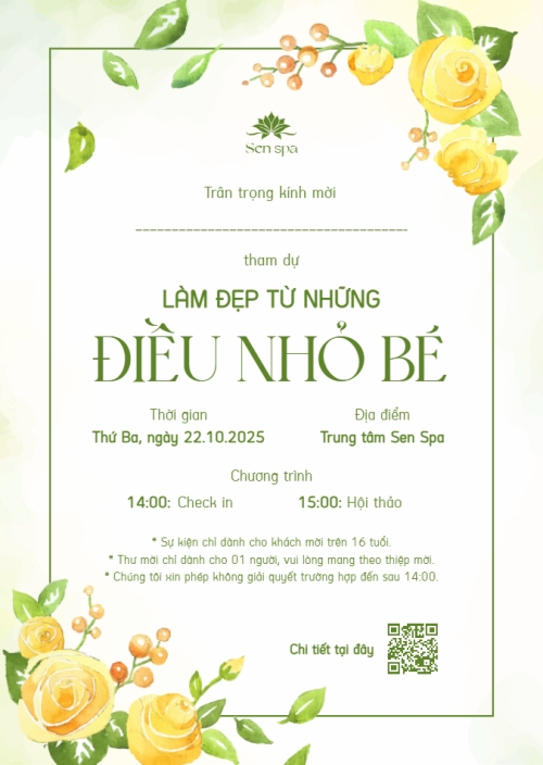 Mẫu thiết kế Thư mời Spa, beauty, làm đẹp, thẩm mỹ, wedding, sự kiện, event, hoa lá, hiện đại, sang trọng, modern 1775328777