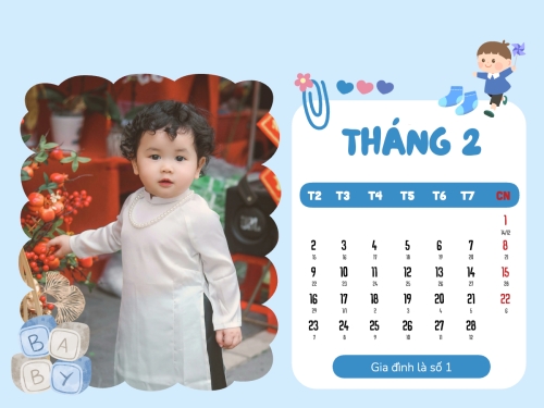 Mẫu thiết kế Lịch để bàn Gia đình và em bé 1777143189