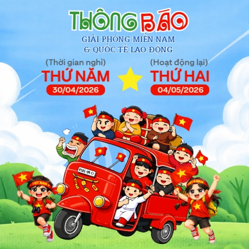 Mẫu thiết kế Bài post MXH vuông Lịch nghỉ lễ 30/4-1/5 1775219058