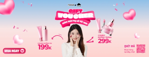 Mẫu thiết kế Gift voucher 20/10, Ngày phụ nữ Việt Nam, Vietnamese Women's Day, phụ nữ, sự kiện, event, mỹ phẩm, làm đẹp, beauty, hiện đại, modern 1776581724