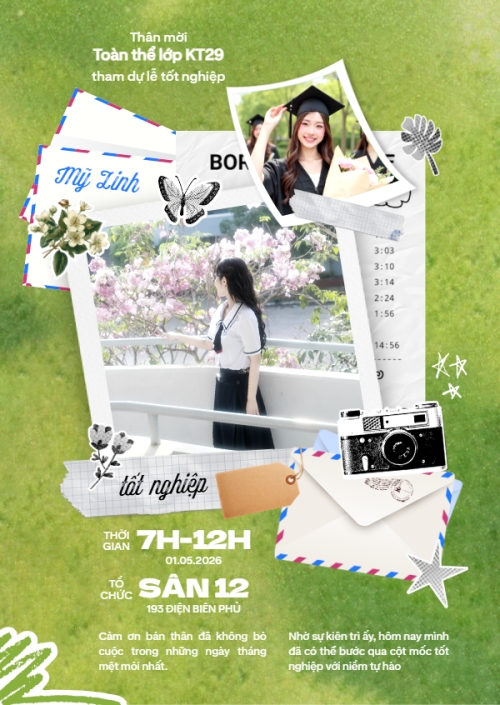 Mẫu thiết kế Thư mời Happy Graduation 1776581813