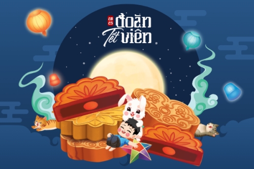 Mẫu thiết kế Thank you card Trung thu, Tết Đoàn Viên, mid-autumn festival, sự kiện, event, dễ thương, cute, chibi, hoạt hình, cartoon 1777149007